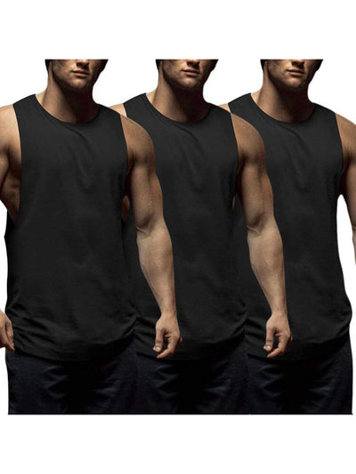 Coofandy 3 Pack Workout Tank Tops (US Only) Tank Tops coofandy Black*3 S 