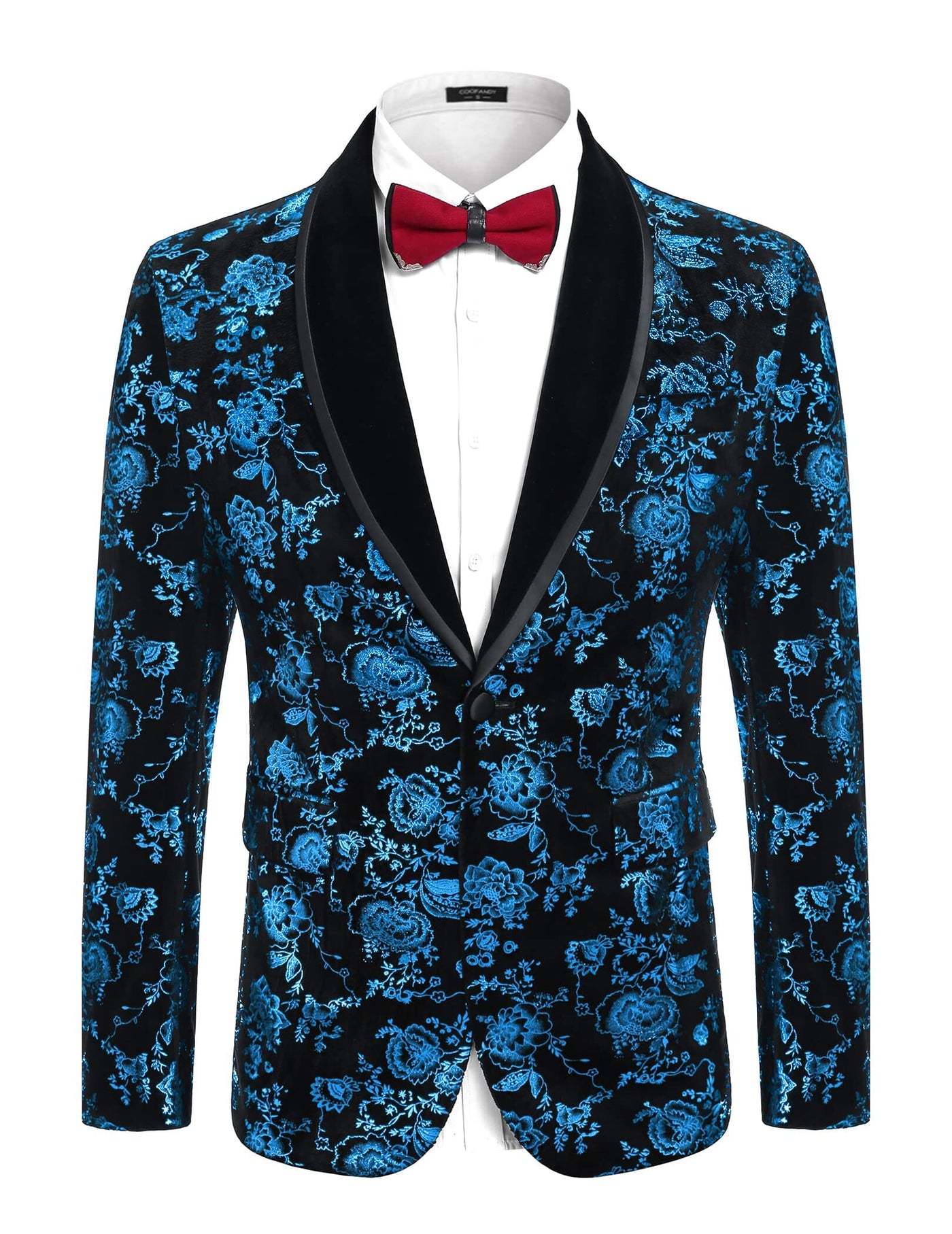 Coofandy Floral Wedding Blazer (US Only) Blazer coofandy Blue S 