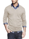 Casual Ribbed Knitted Pullover Sweater (US Only) Sweater coofandy Light Khaki S 