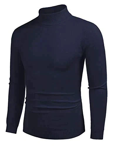 Turtleneck Pullover Basic Knitted Thermal Sweaters (US Only) Sweaters COOFANDY Store Navy Blue S 
