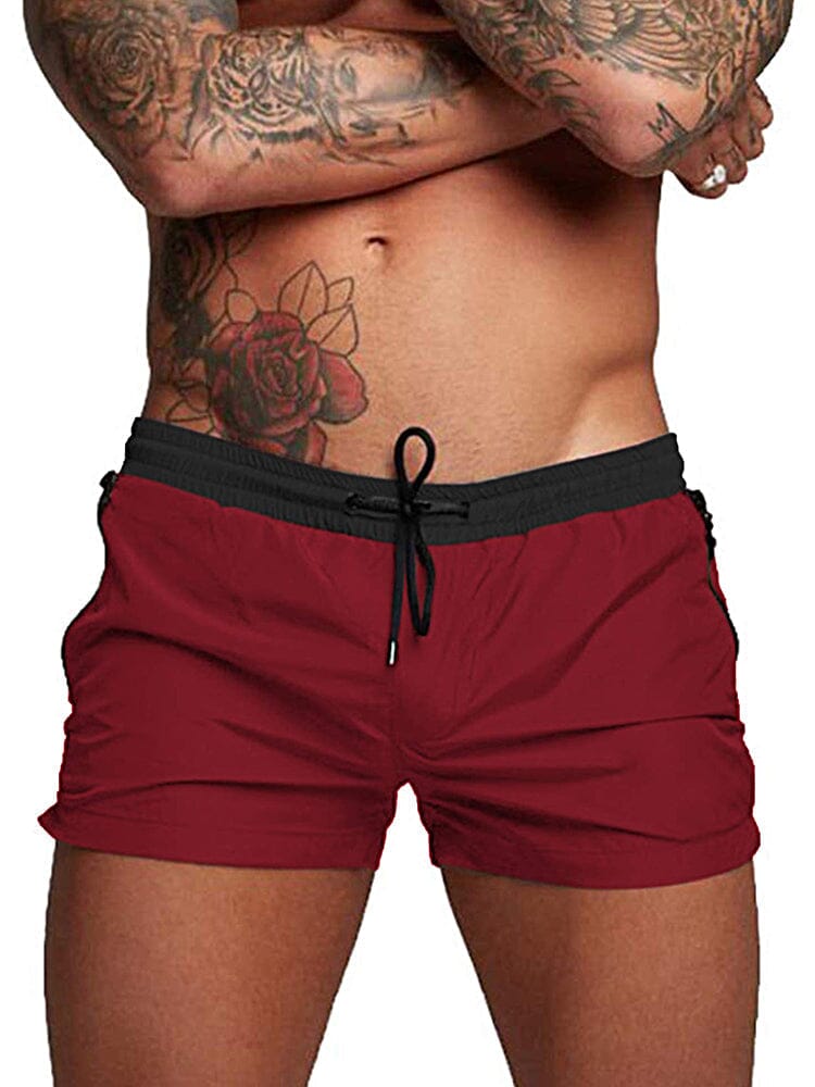 Coofandy Classic Slim Gym Sport Short (US Only) Shorts coofandy Red/Black S 