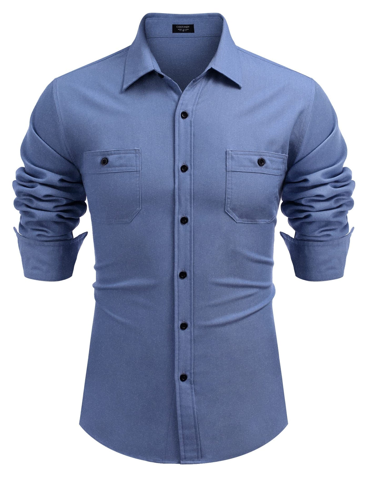 Button Down Long Sleeve Chambray Shirt (US Only) Shirts & Polos coofandystore 