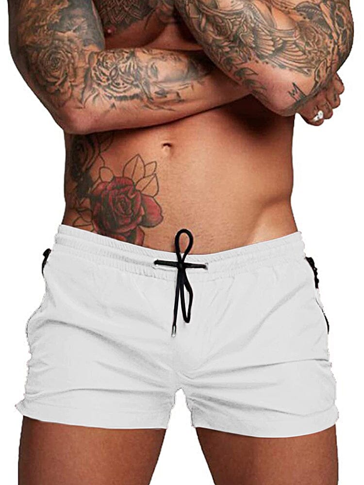Coofandy Classic Slim Gym Sport Short (US Only) Shorts coofandy White S 