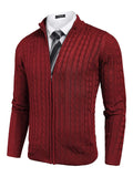 Cardigan Knitted Zip Up Sweater with Pockets (US Only) Sweaters Coofandy&